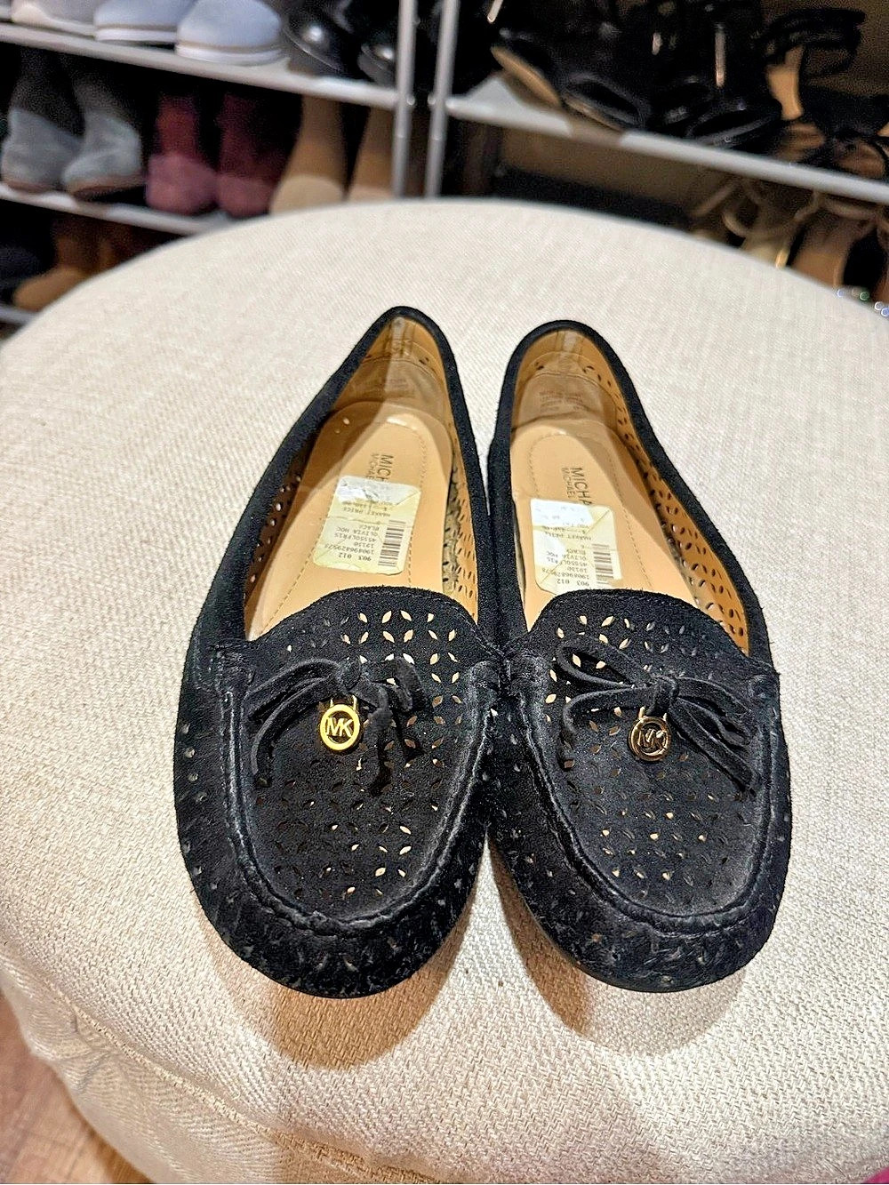 Michael Kors Michael Kors moccasin Perforated Leather Moccasins Black US